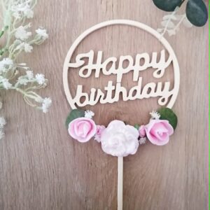 Cake topper Happy birthday