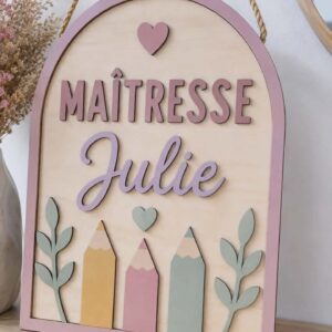 Plaque "merci maîtresse"