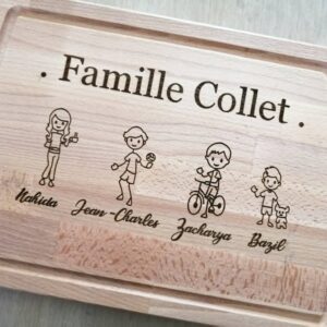 Planche à découper "Famille"