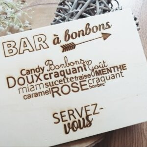 Pancarte "Bar à bonbon"