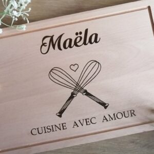 Planche à découper "cuisine avec amour"